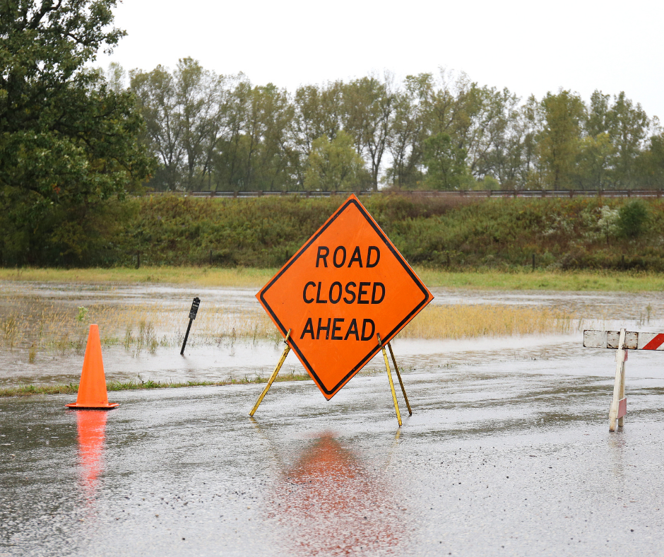 Rain road closure news flash 