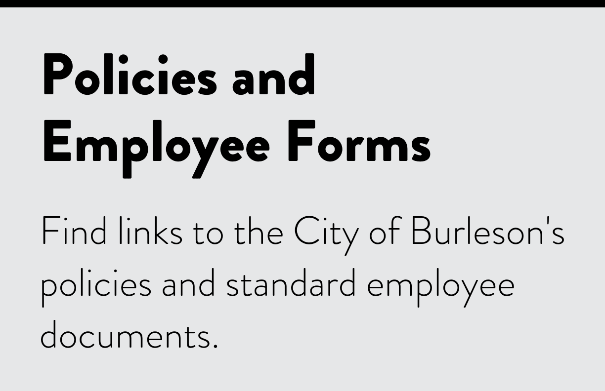 Policies and Employee Forms