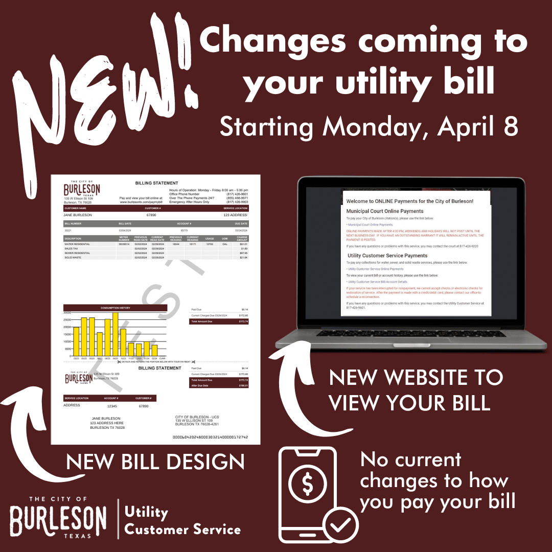 graphic that shows the new utility bill design 