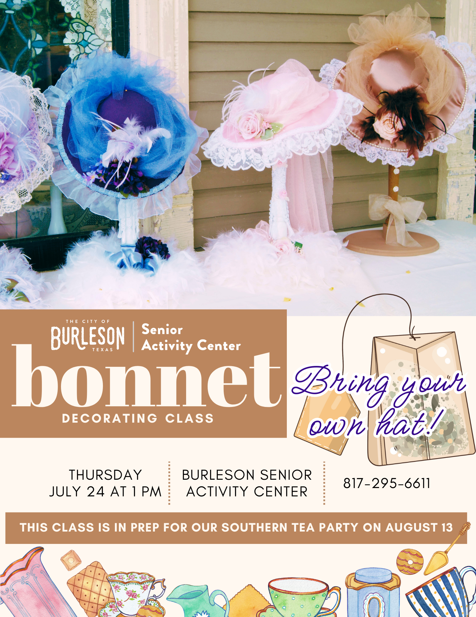 Bonnet Decorating Class flyer