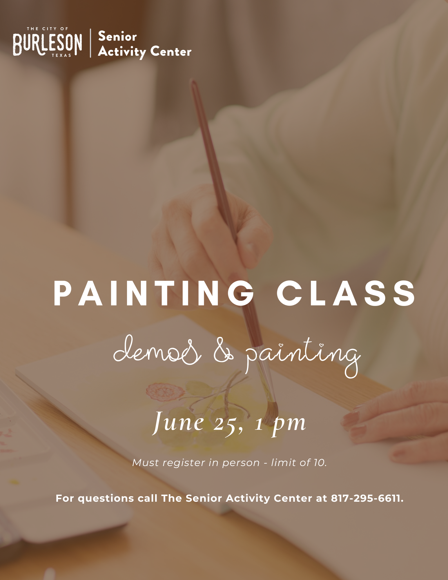 Painting Class flyer
