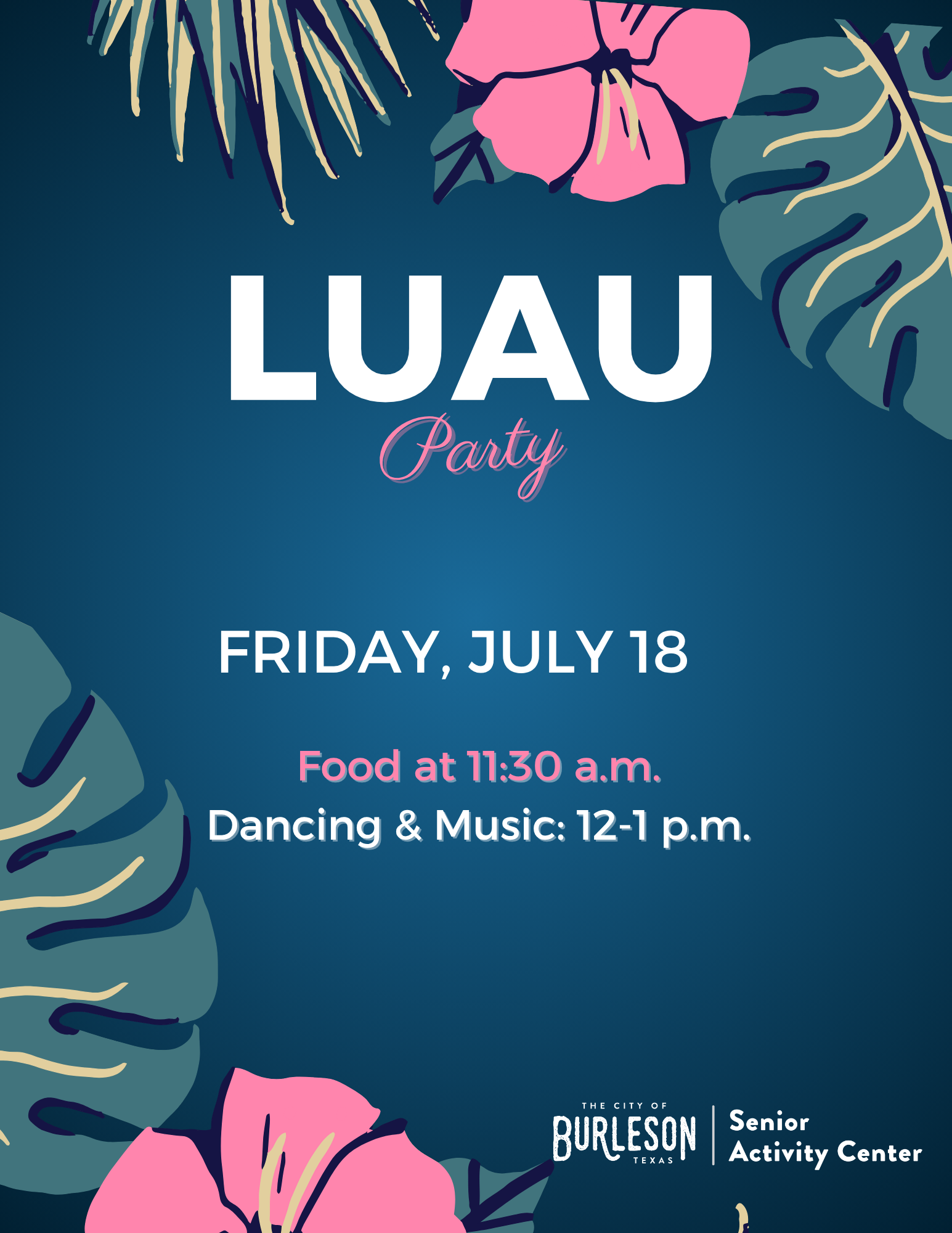 Luau Party flyer
