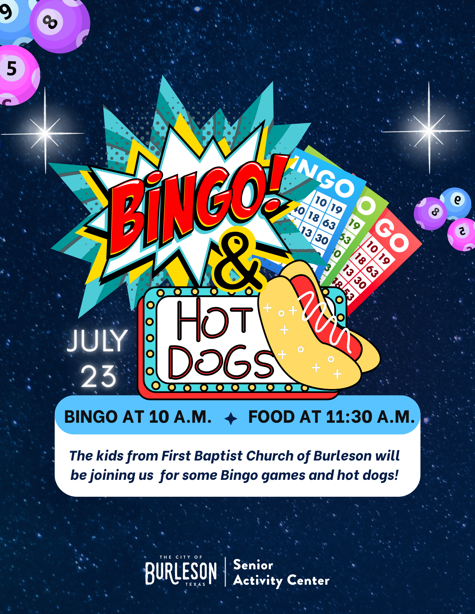 Bingo and Hot Dogs flyer