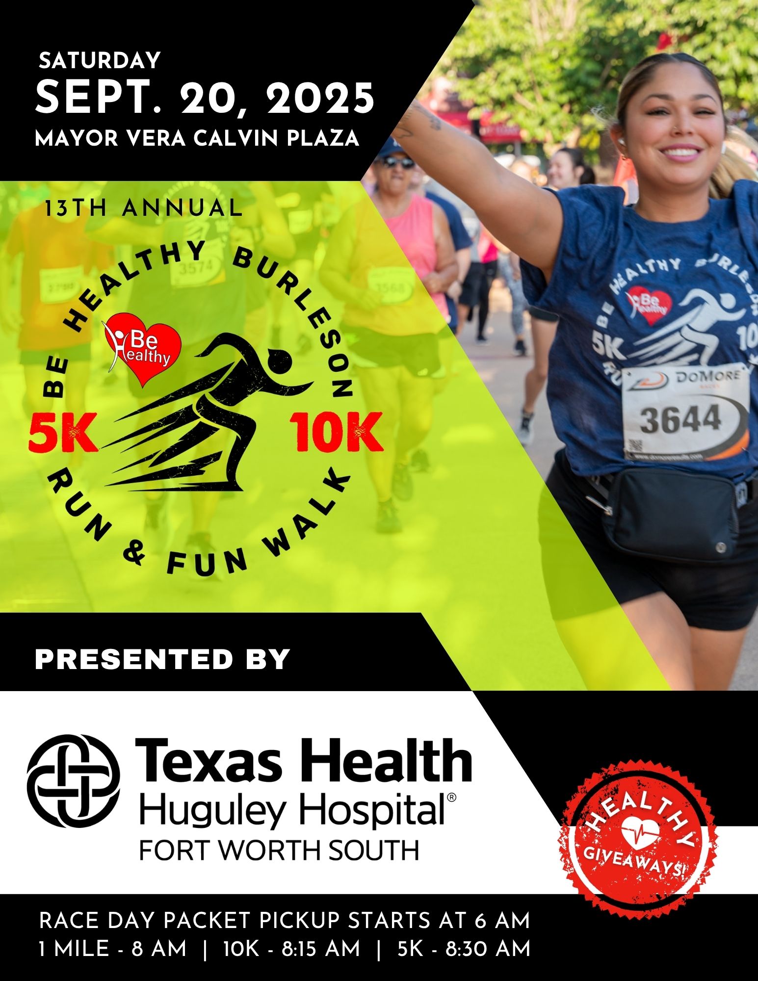 Be Healthy Burleson Run Flyer 