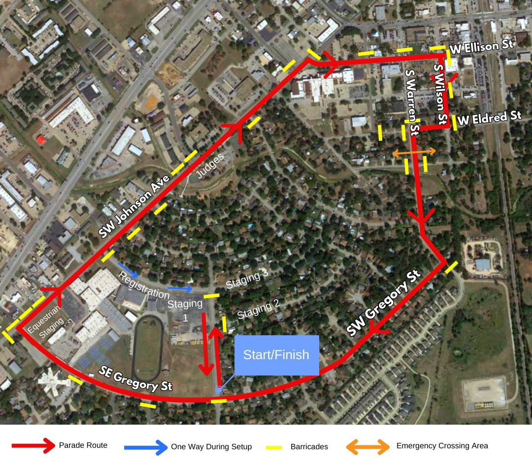 July 4 Parade Route Map