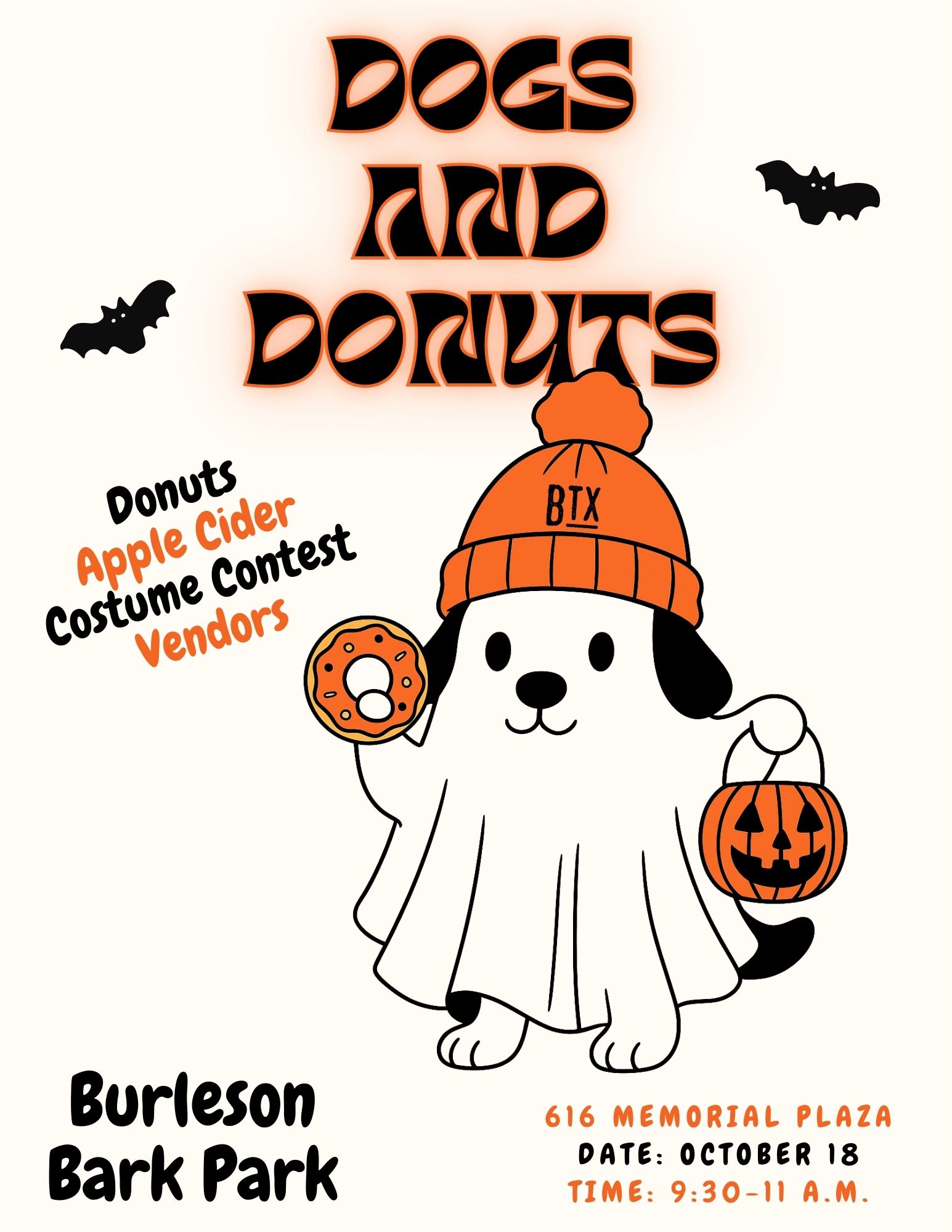 Dogs and Donuts Halloween Flyer 