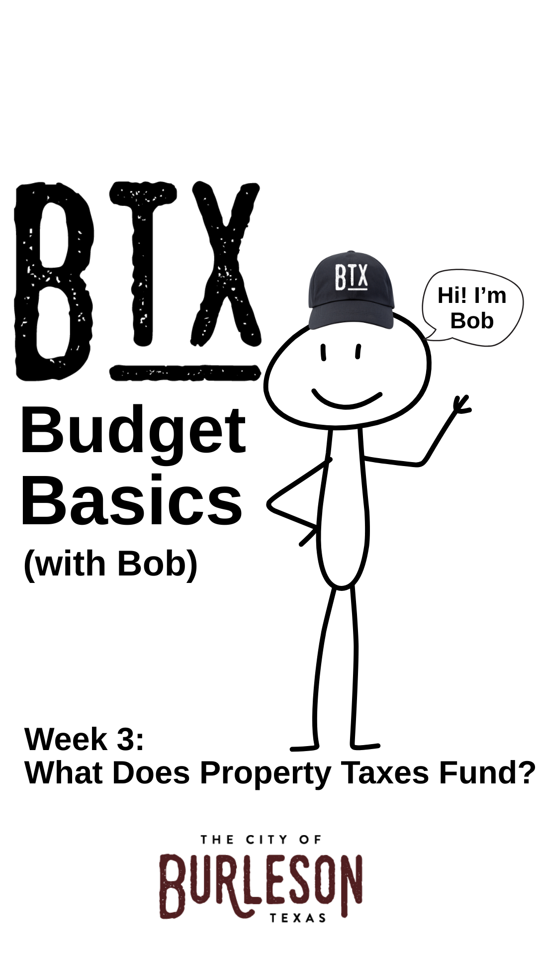 graphic of stick figure with text that says what does property tax fund