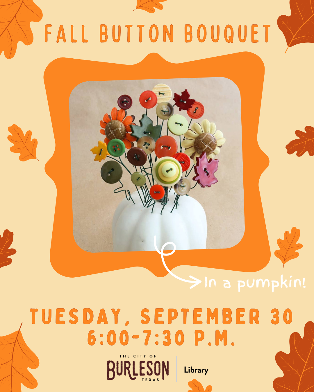 Fall Button Bouquet Social Media