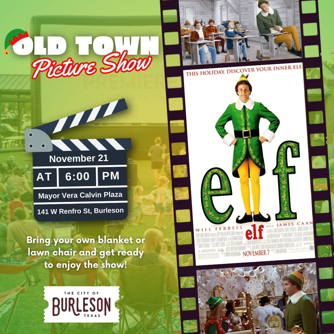 Old Town Picture Show Flyer for Elf Movie