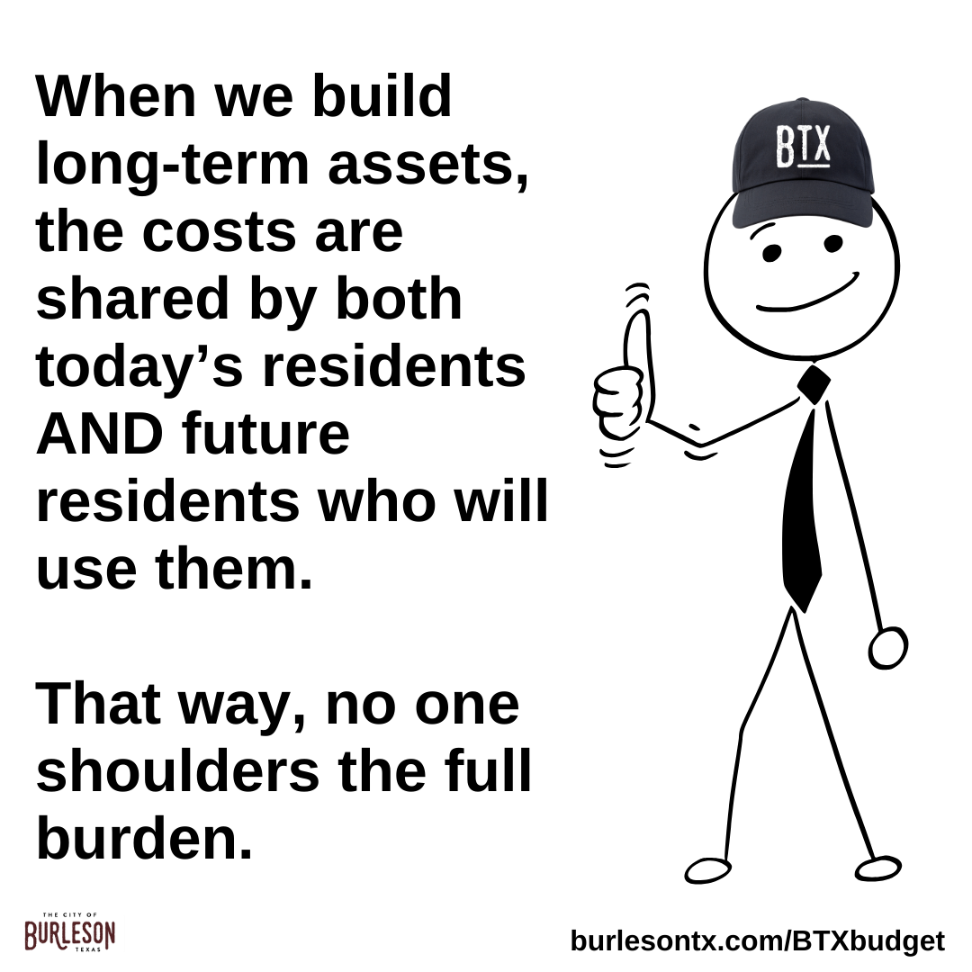 a graphic with text that says long-term asset costs are shared by current and future residents