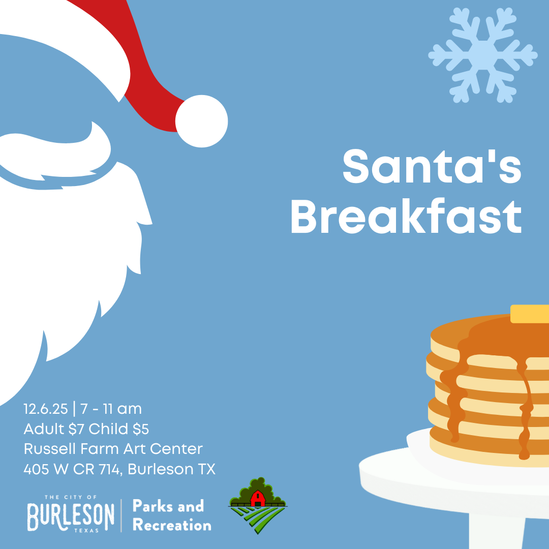 Flyer advertising Santa's Breakfast on December 6 starting at 7 a.m.