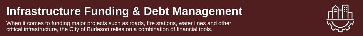 a graphic with text that reads Infrastructure Funding and Debt Management