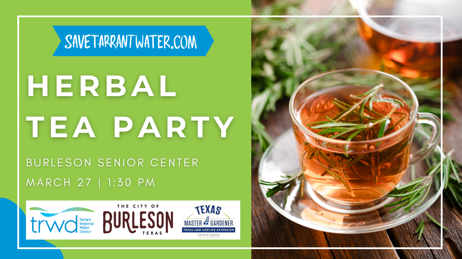 Herbal Tea Party flyer