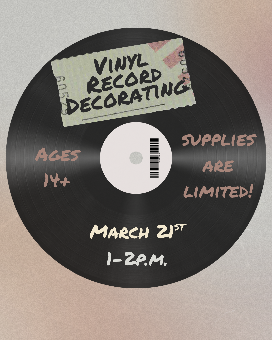 flyer for event on March 21 at 1 p.m. at the Burleson Public Library 