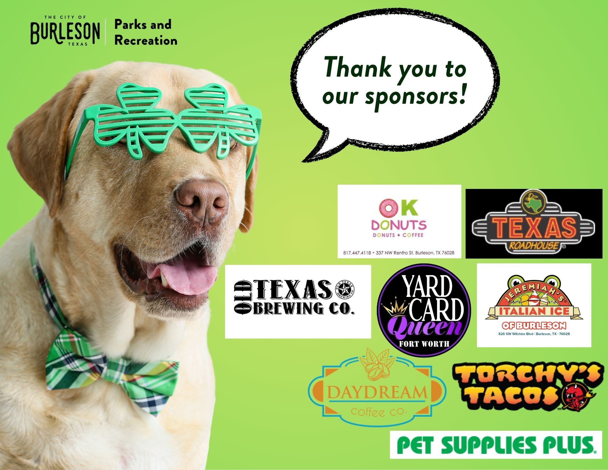Dogs and Donuts sponsors Spring 2026