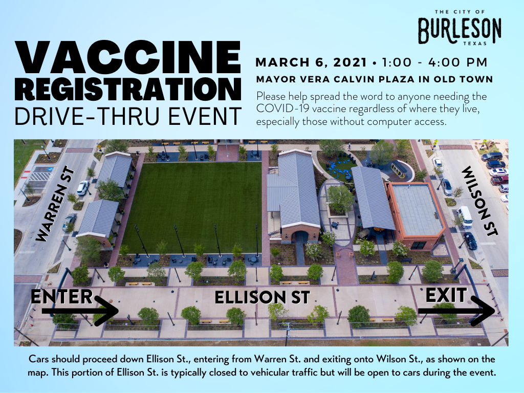 COVID vaccine drive thru registration