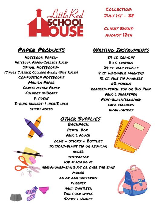 photo of school supply list