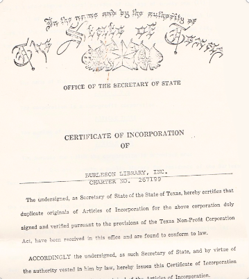 Burleson Library Inc